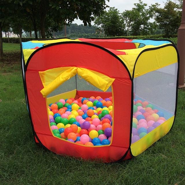 Play House Indoor and Outdoor Easy Folding Ocean Ball Pool Pit Game Tent Play Hut Girls Garden Playhouse Kids Children Toy Tent