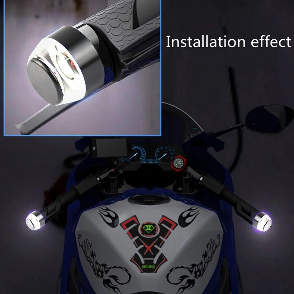 1/2Pcs 12V Motorcycle Turn Signals Flashing Corner Lamp Handle Bar LED Light for Moto Handle Bar