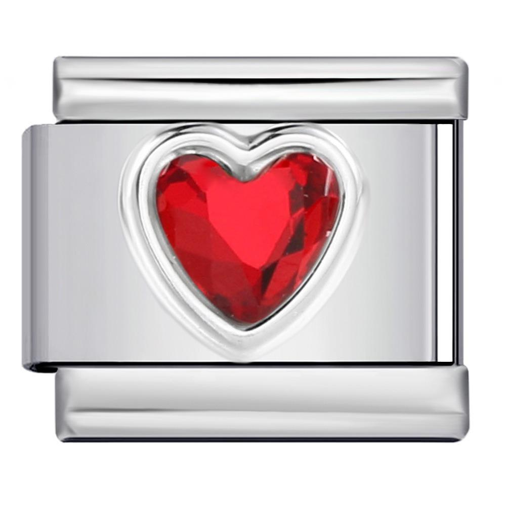 Мода Прилив Женщина Девушка Сердце Красочная Циркония Итальянский Шарм Звено Подходит 9 мм Нержавеющая Сталь Браслеты Изготовление DIY Ювелирные Изделия Подарки