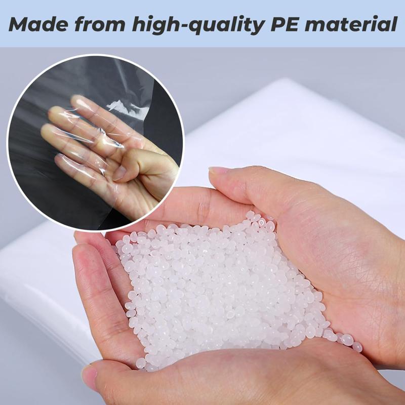 Large Transparent Inner Plastic Bags Toy Food Packag PE Low-pressure Flat Pocket Dust Moisture-proof Thin Storage Bag