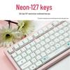 Neon Theme XDA Keycaps: 127-Key Full Set, Dye-Sublimated, with Thai/English/Korean.