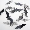 12PCS Halloween 3D Cutout Paper Bat Wall Sticker