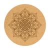 68cm Cork Natural Rubber Mat 5mmThickened Meditation Cushion Sitting Cushion Round Flat Yoga Mat Sweat-absorbent Breathable