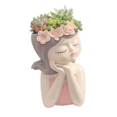 1/4 шт. Милый сказочный цветочный горшок, полимерная фигурка, кашпо, цветочный горшок для растений, полимерное украшение для декора рабочего стола, дома, офиса