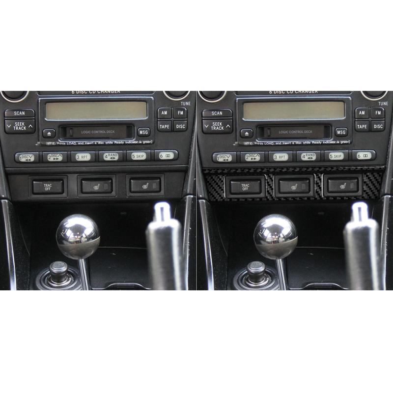 Real Carbon Fiber Car Accessories Seat Heater Trim Cover Soft Sticker For Lexus is 300 1999 2000 2001 2002 2003 2004 2005