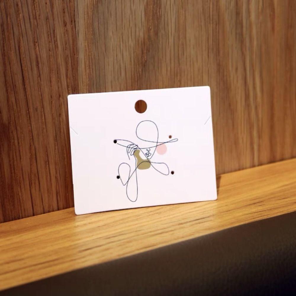 100 шт., линейный узор для сережек, картонная упаковка для ювелирных изделий