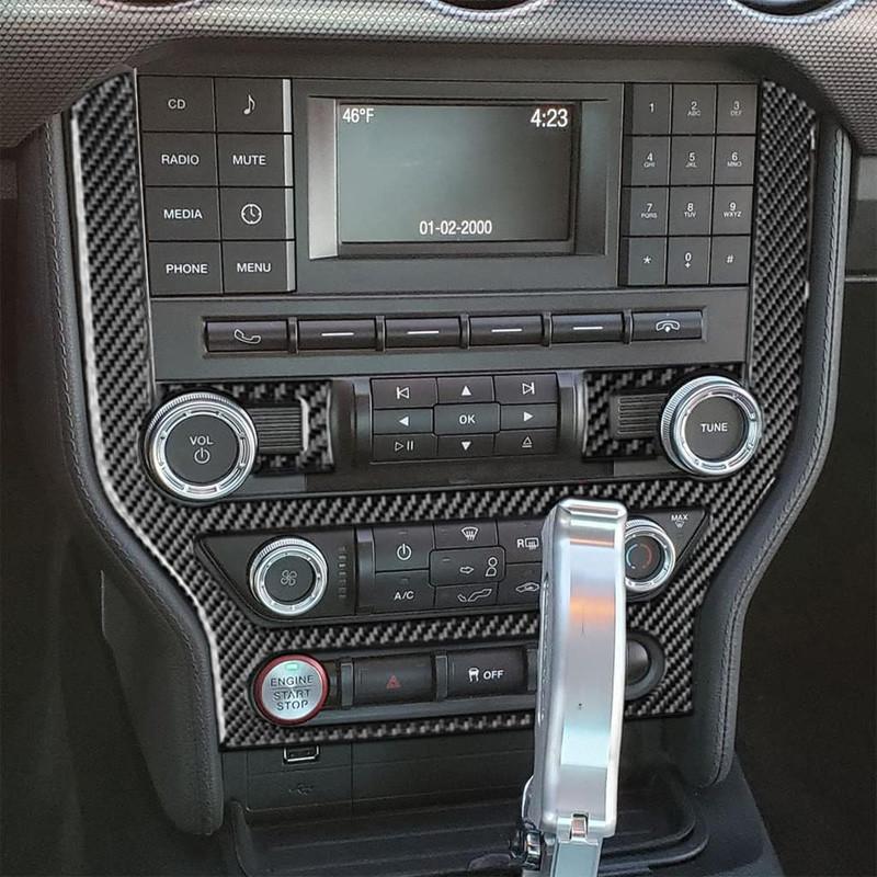 1 комплект центральной консоли GPS-навигации CD-панели крышки отделки для Ford Mustang GT 2015-2023