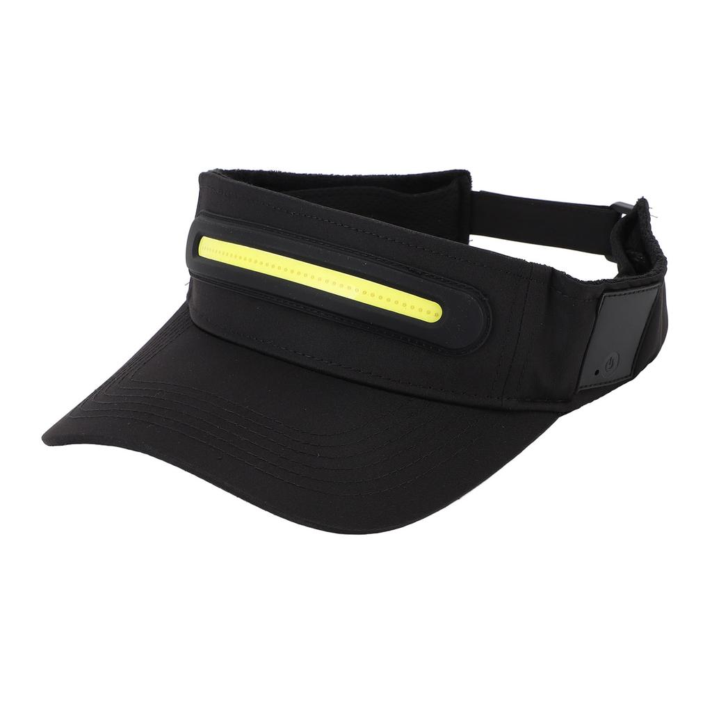 Солнцезащитная шляпа с LED-подсветкой, дышащая, повышенная безопасность, полая сверху, спортивная кепка для бега на открытом воздухе