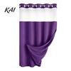 Machine Washable Shower Curtain No Hook Curtain, Waterproof with Snap-on Liner, for Bathroom Mesh Top, Divider RV Hotel Grade