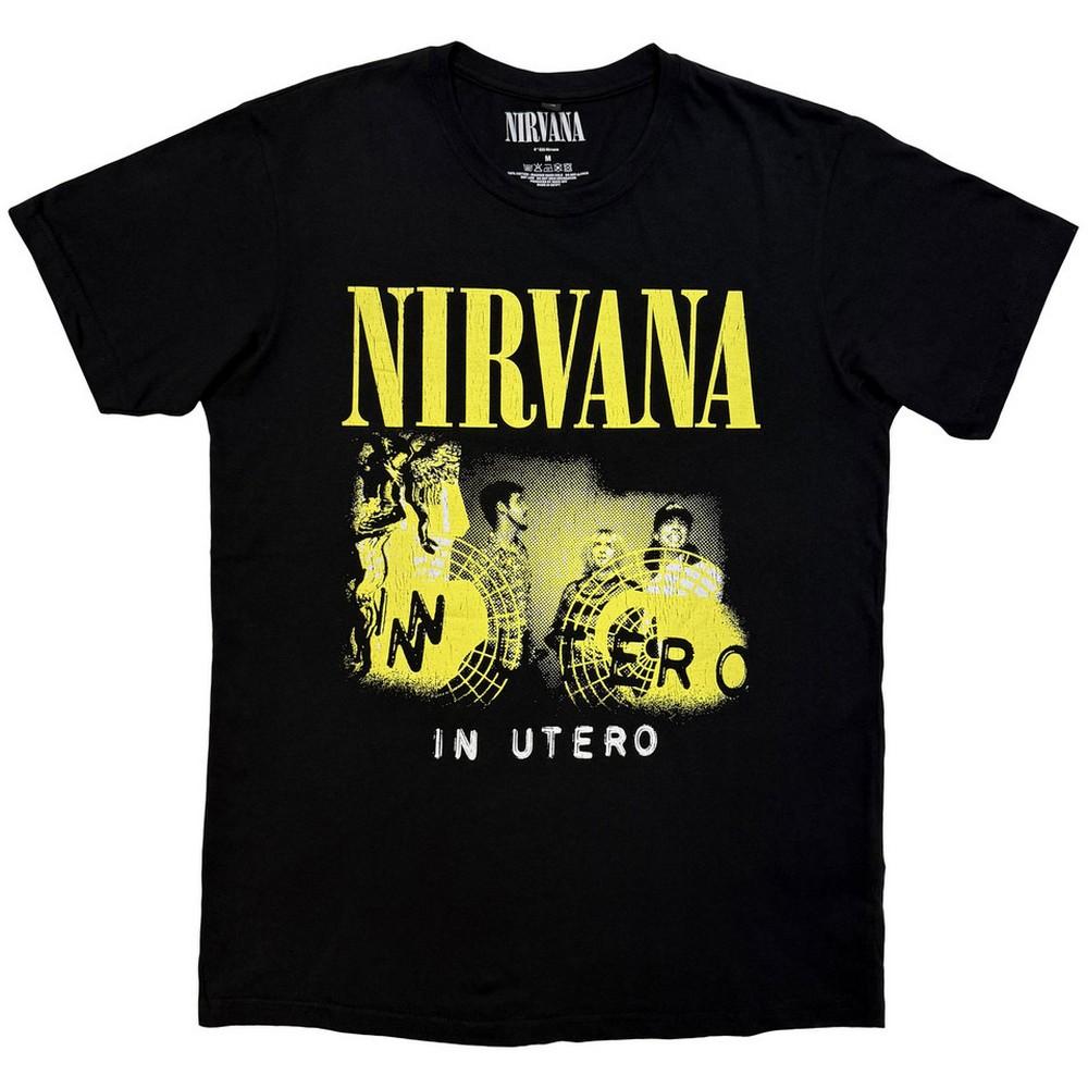 Nirvana Unisex Adult In Utero Band Photo Carbon T-Shirt