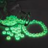 Home Party Supplies for Necklace Bracelet Making Creative Acrylic Letter/Heart/Digital Beads Translucent Glow In the Dark 100Pcs Pendants Luminous