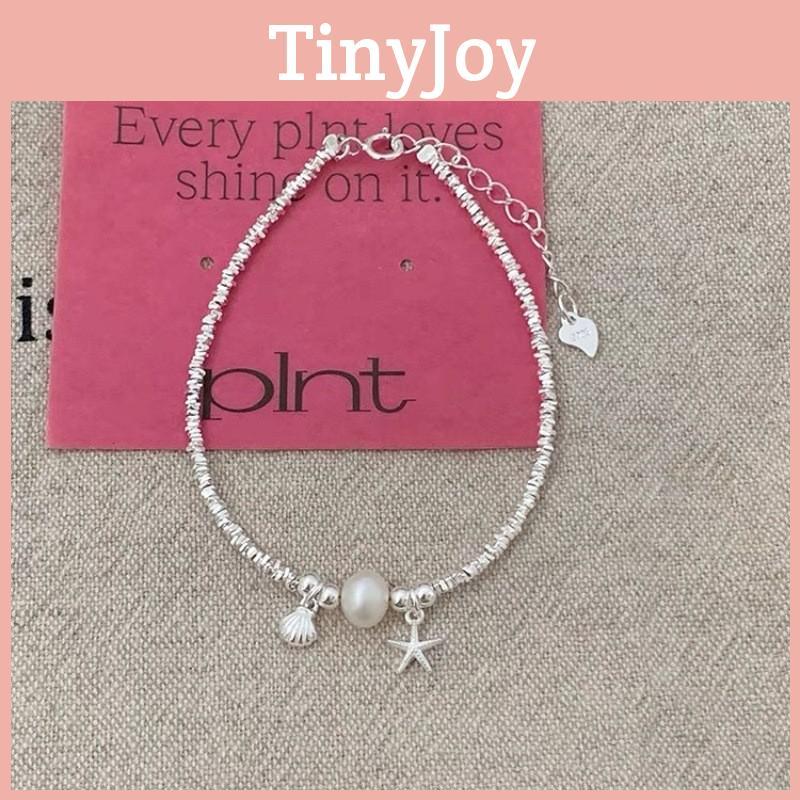 Silver Pearl Shattered Bracelet Women Ocean Star Shell Minimalist Jewelry Gift