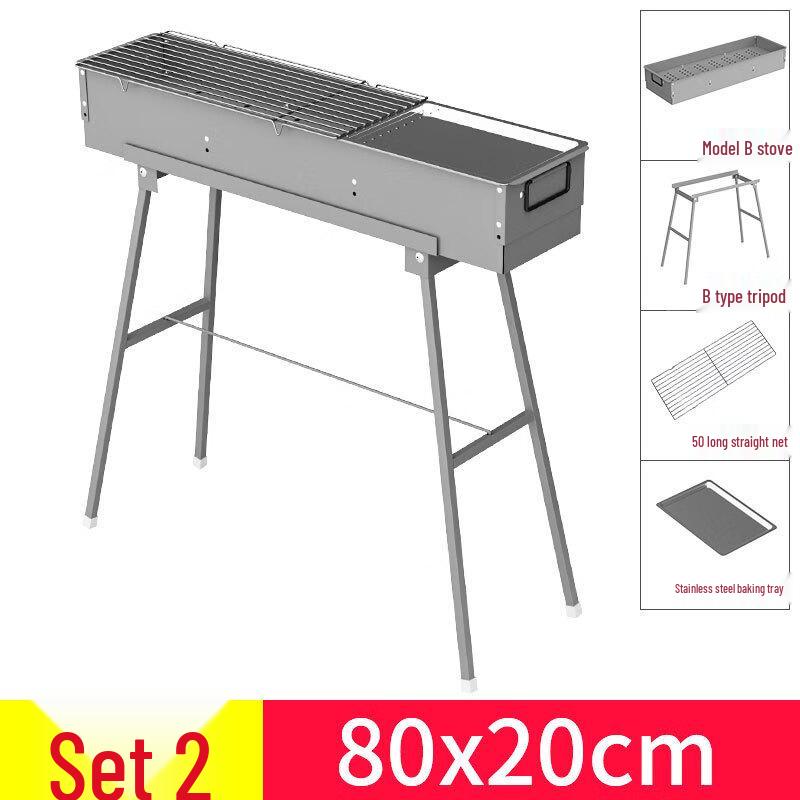 D'Ryan Outdoor Foldable Portable BBQ Grill