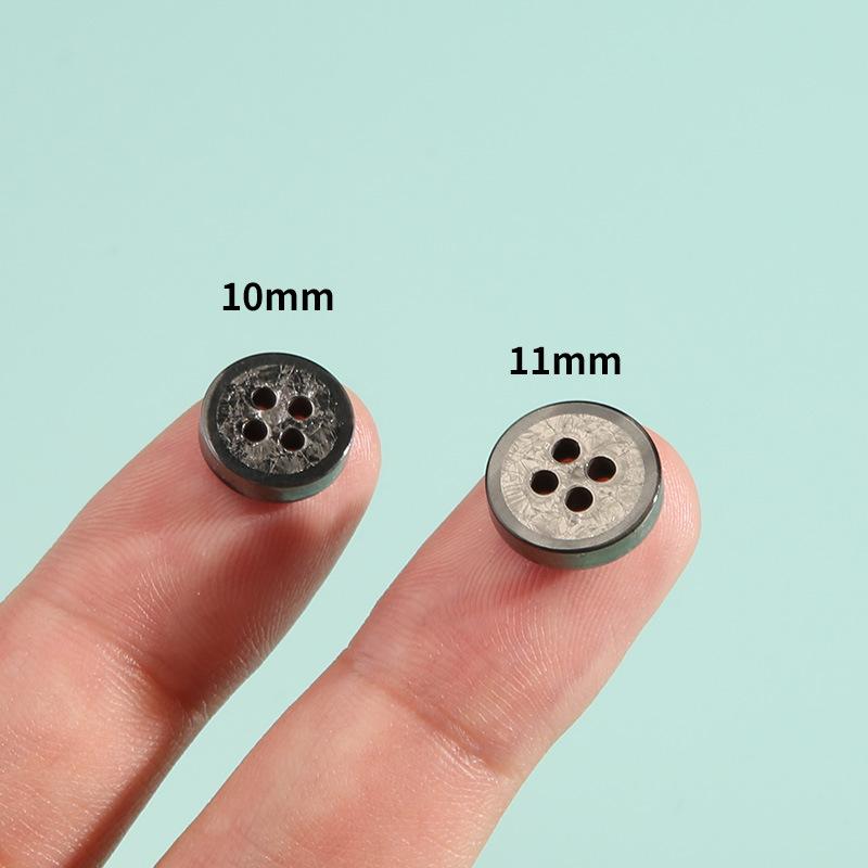 Черно-белая рубашечная пуговица круглая четырехглазая мужская и женская одежда полимерная пуговица детская рубашка пуговица для свитера аксессуары