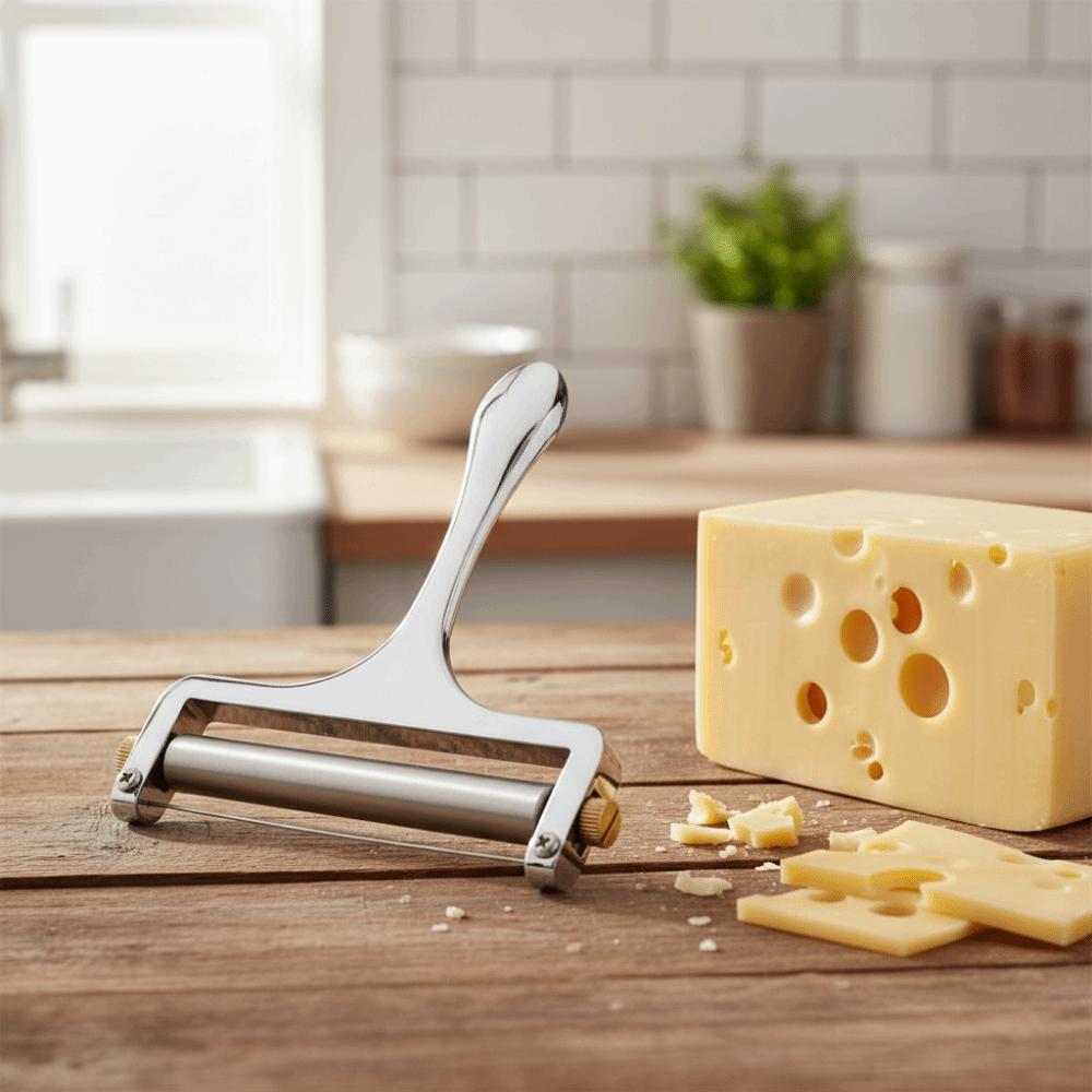 with Replacement Wire Cheese Slicer Adjustable Thickness Cheese Block Grater Cheese Cutter Cheddar
