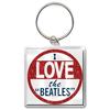 The Beatles I Love Photo Print Keyring