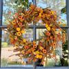 Венок на День благодарения, подвесной, на входную дверь, осень для праздников