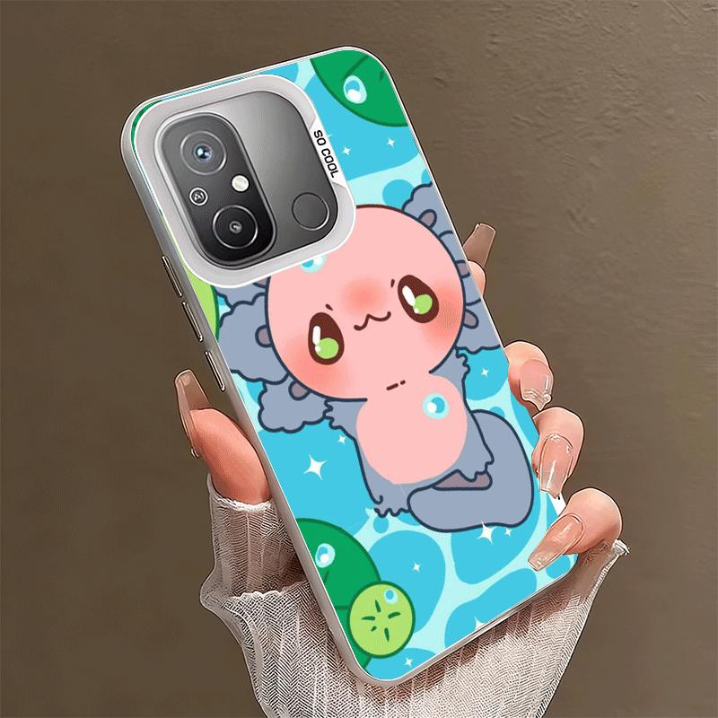 Мультяшный милый аксолотль, ударопрочный чехол для телефона для Xiaomi Poco X7 X6 X5 X3 Pro F7 Ultra M8 Redmi 15C 15 14C 13C 12C 10C 13 12 10