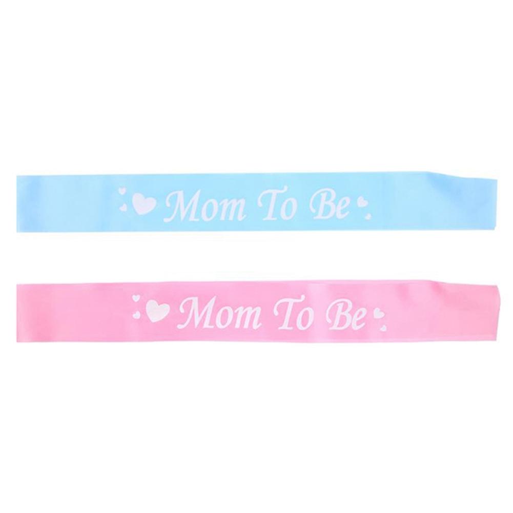 1PC Blue/ Mom To Be Letter Ribbon Sash Shoulder Strap New Mommy Party Gift Favors