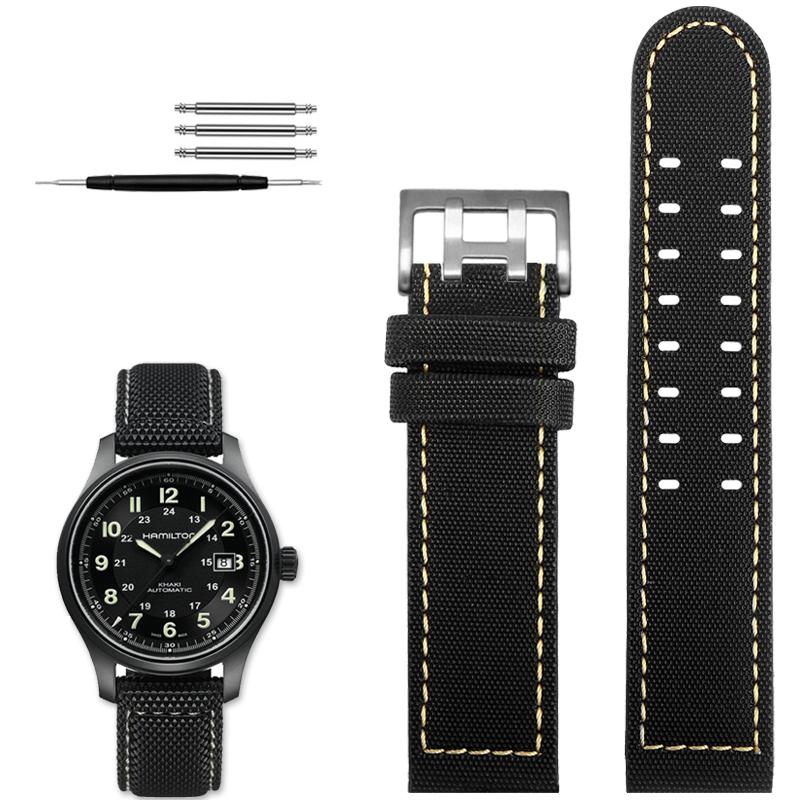 Для Hamilton Khaki Field Watch h760250/h77616533/h70605963 H68201993 ремешок для часов из натуральной кожи нейлоновый мужской ремешок для часов 20 мм 22 мм