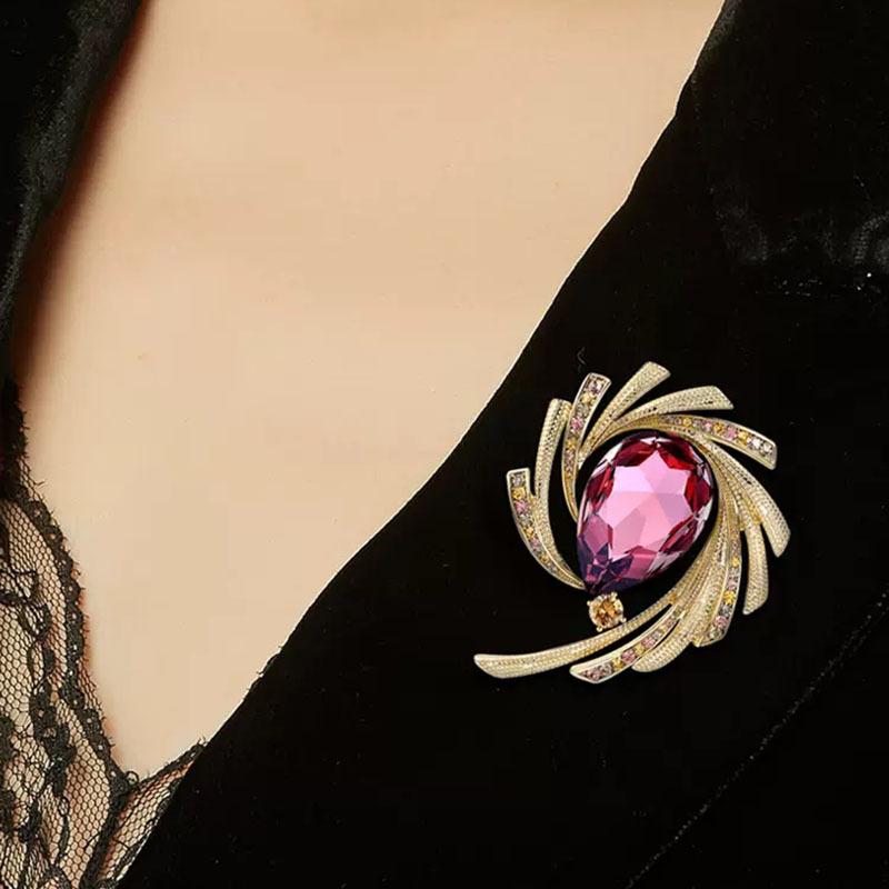 Яркая звезда имитация хрустальной броши роскошная брошь темперамент булавка костюм анти-свет изысканные аксессуары женские подарки