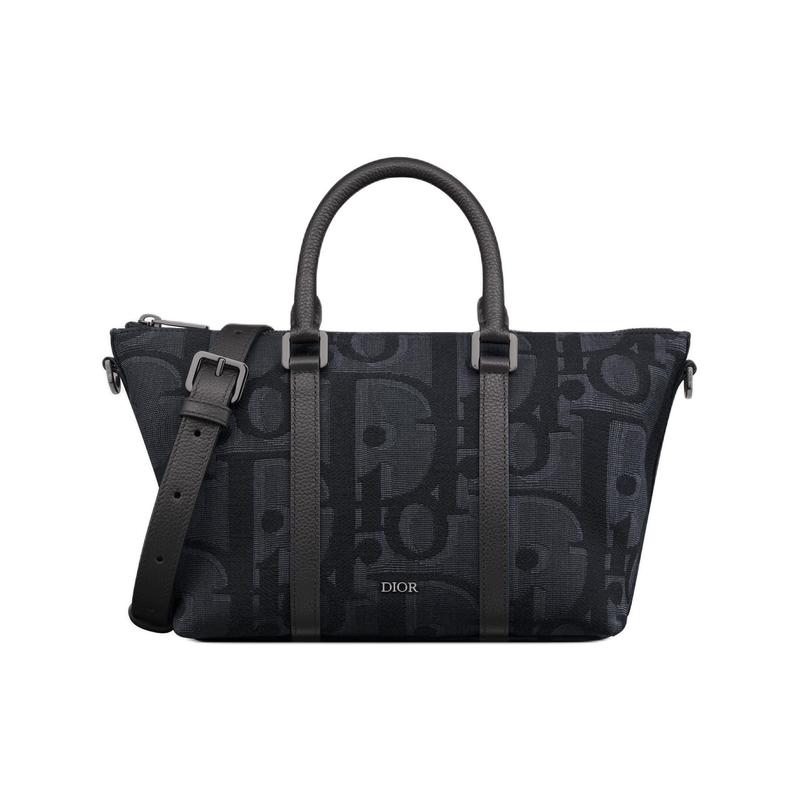 Dior Сумка Weekender 25 съемный и регулируемый плечевой ремень на молнии, увеличенная, из ткани с косым принтом, сумка-кроссбоди на одно плечо,