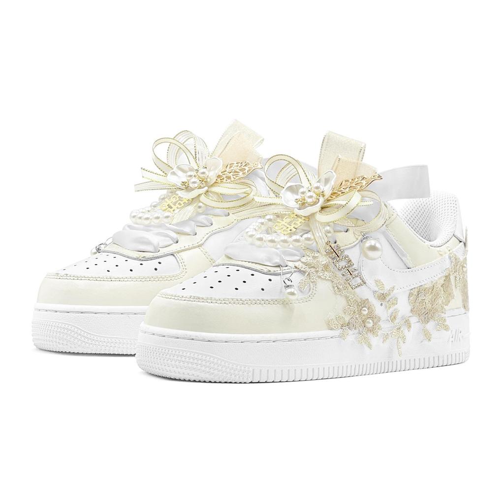 Nike Кроссовки Air Force 1 для скейтбординга Женские Низкие Белые DH2920-111(TeamS2-S-BOX)