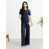 JUZUI Elegant Workplace Bubble Satin Collar Top Shirt Women's Summer New Style