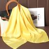 New Fashion Summer Silk Square Scarf Solid Women Satin Neck Hair Tie Band Soft Beach Hijab Head Female Foulard Free Shiping