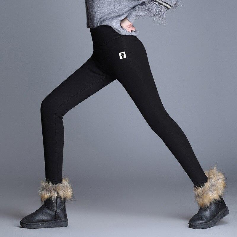 Зимние женские леггинсы с высокой талией, женские однотонные леггинсы, удобные супер толстые сохраняющие тепло эластичные леггинсы, бархатные теплые брюки