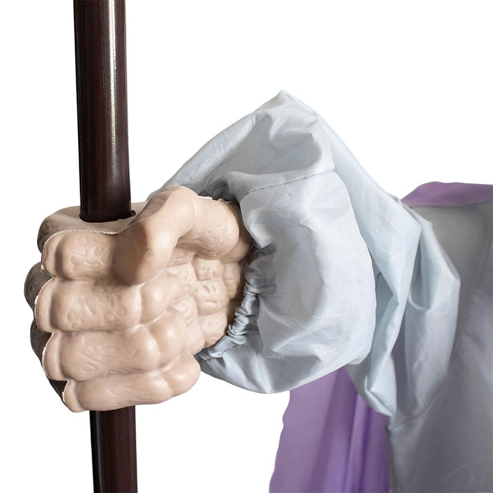 Большая летающая фигура ведьмы со светящимися глазами, пугающими звуками и светом. Веселые костюмы. Летающая страшная ведьма. Декор для сада и двора.