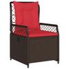 Garden Dining Set 5 pcs Brown Poly Rattan