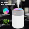 Mini USB Portable Air Humidifier, Aroma Diffuser, LED Cool Light, Mist for Room, Home, Car, Plant Purifier, 330ml