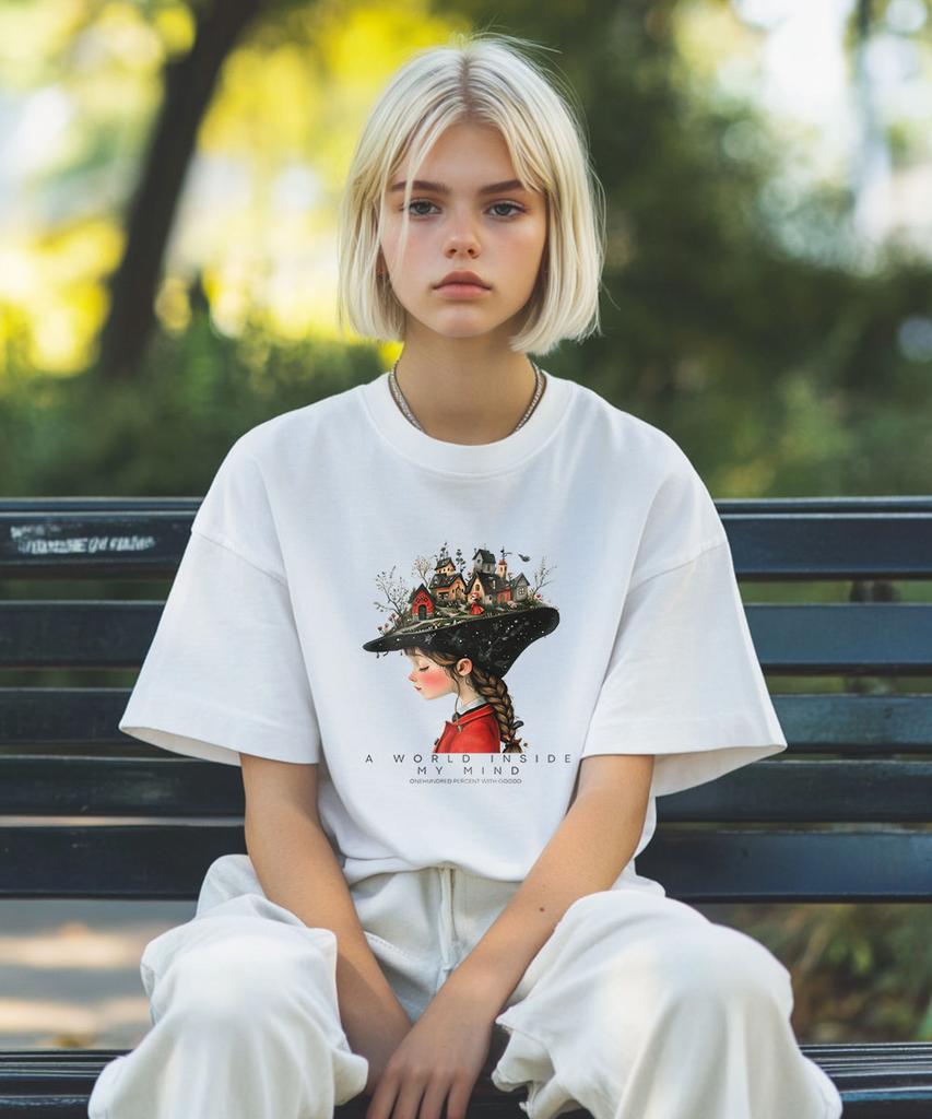 ONEHUNDREDPERCENT ДЛЯ ЖЕНЩИН Футболка с коротким рукавом Ohpxgoodd Mind Semi-Over