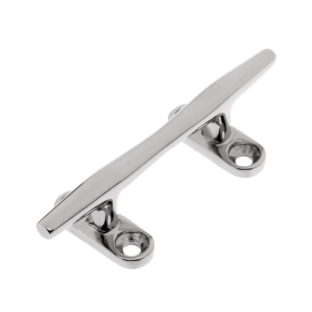 High Polished 316 Stainless Steel Deck Cleat Multipurpose Boat Dock Rope Cleat for Watercraft Mooring Storage Solutions