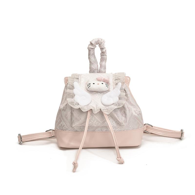 Niche Fashion Cute Lace Backpack Simple Casual High Value Schoolbag Exquisite Premium Children'S Backpack
