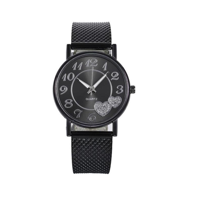 Модные унисекс женские мужские наручные часы с циферблатом золотые сетчатые часы серебряные часы модные повседневные часы подарки кварцевые часы часы с сердечками