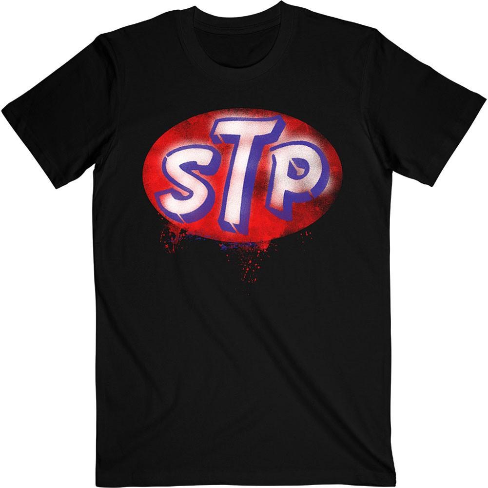 Men's Stone Temple Pilots Red Logo Slim Fit T-shirt X-Large Black
