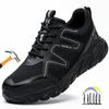 Light Safety Work Shoes Steel Toe Sneakers Men Anti-puncture Labor Shoes Breathable Work Shoes Women Safety Sneakers for Work