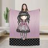 Cute S-Santorod Girl Cartoon Wool Blankets  Custom Throw Blanket for  Sofa Bedding Lounge 200x150cm Bedspreads