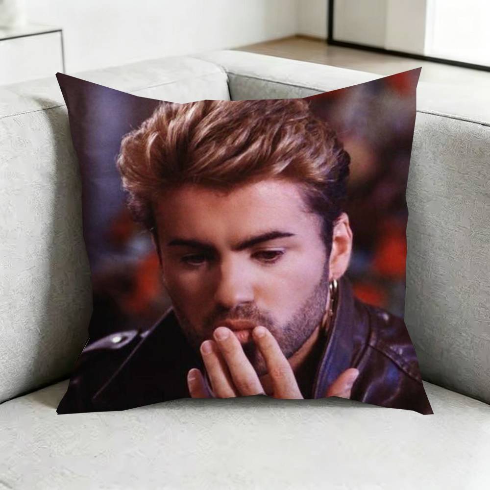 George MichaelL Singer Pillow Case Square DoubleSided Sofa Cushion Cover Bedroom Bedside Pillow Gift