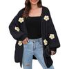 Women's  Chunky Needle Woven Sweater Cardigan Loose Lazy Style Casual Sweater