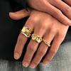 PuRui 3 шт./компл. Золотистые винтажные кольца на палец для женщин и мужчин, панк, необычные уникальные кольца, креативные эстетичные циркониевые аксессуары