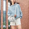 Li Ning SS22 Свободная толстовка с капюшоном унисекс толстовки Mist-Blue AWDS220-3