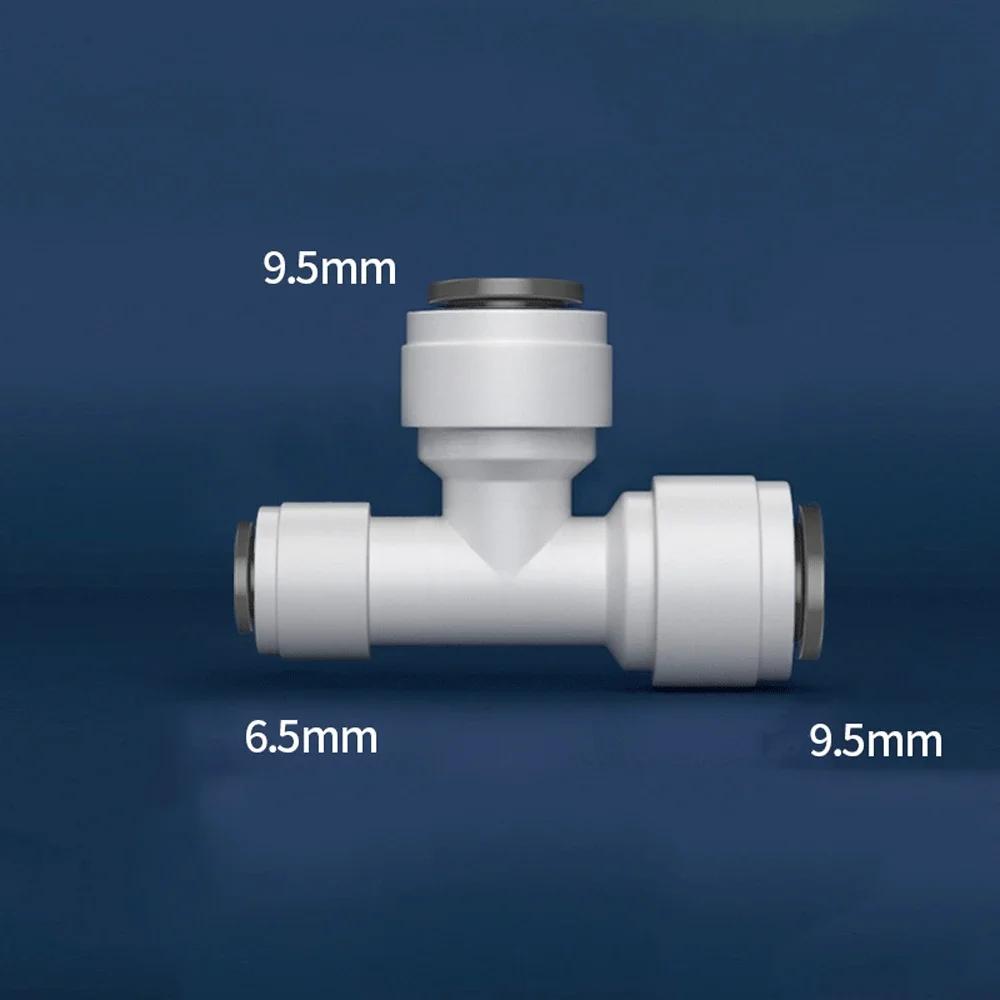 Тройник редукционный 3/8" 1/4" на 3 выхода, пищевой POM, быстроразъемный соединитель для аквариума, системы фильтрации воды RO, системы обратного осмоса