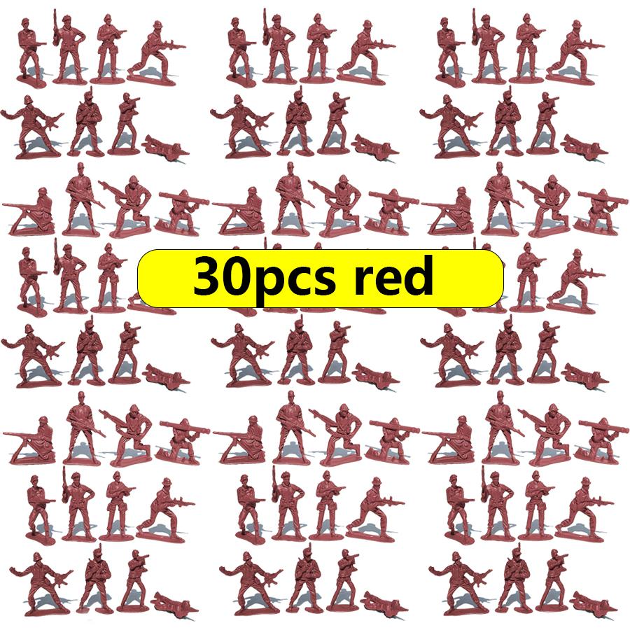 30/48 шт. Фигурки солдат Желтый Синий Зеленый для Коллекционных Модельных Сцен Военная Тематика Декор для Вечеринки Настольное Украшение JXB