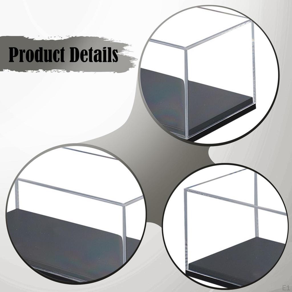 2Pcs Clear Acrylic Model Car Display Cases Showcase 1/64 Sacle Protection Dustproof Box for
