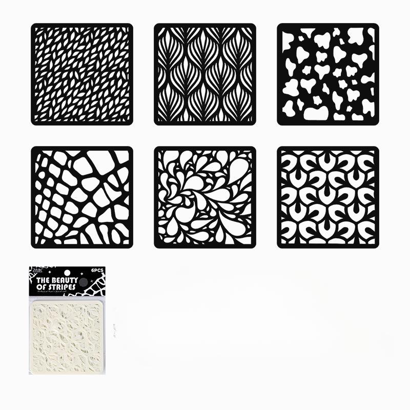 6 шт./набор цветочных трафаретов-бабочек для настенного скрапбукинга, небольшой креативный дизайн, декор своими руками, трафареты для живописи и декора