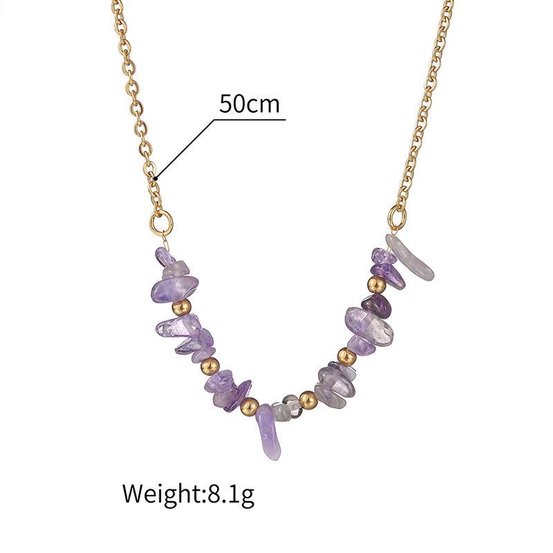 Ожерелье из нержавеющей стали с нерегулярными камнями для отдыха на море для женщин, ювелирные изделия для путешествий, подарки