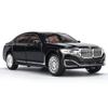1/24 Scale 760li Diecast Model Car Toy Collectible,  With Light and Sound, Pull Back Toy Car for Adults Kids Gift